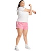 adidas Womens Pacer Training 3-Stripes Woven High-Rise Shorts(Pink Fusion)