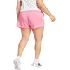 adidas Womens Pacer Training 3-Stripes Woven High-Rise Shorts(Pink Fusion)