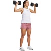 adidas Womens Pacer Training 3-Stripes Woven High-Rise Shorts(Preloved Crimson/White)
