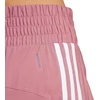 adidas Womens Pacer Training 3-Stripes Woven High-Rise Shorts(Preloved Crimson/White)