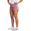 adidas Womens Pacer Training 3-Stripes Woven High-Rise Shorts(Preloved Crimson/White)