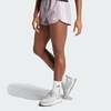 adidas Womens Pacer Training 3-Stripes Woven High-Rise Shorts(Preloved Fig/White)