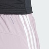 adidas Womens Pacer Training 3-Stripes Woven High-Rise Shorts(Preloved Fig/White)