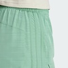 adidas Womens Pacer Training 3-Stripes Woven High-Rise Shorts(Preloved Green)
