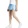 adidas Womens Pacer Training 3-Stripes Woven High-Rise Shorts(Semi Blue Burst/White)