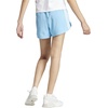 adidas Womens Pacer Training 3-Stripes Woven High-Rise Shorts(Semi Blue Burst/White)