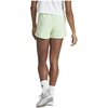adidas Womens Pacer Training 3-Stripes Woven High-Rise Shorts(Semi Green Spark/White)