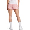 adidas Womens Pacer Training 3-Stripes Woven High-Rise Shorts(Semi Pink Spark/White)