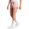 adidas Womens Pacer Training 3-Stripes Woven High-Rise Shorts(Semi Pink Spark/White)