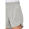 adidas Womens Pacer Training 3-Stripes Woven High-Rise Shorts(Solid Grey)
