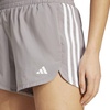 adidas Womens Pacer Training 3-Stripes Woven High-Rise Shorts(Taupe Oxide/White)