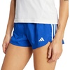 adidas Womens Pacer Training 3-Stripes Woven High-Rise Shorts(Team Royal Blue/White)