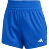 adidas Womens Pacer Training 3-Stripes Woven High-Rise Shorts(Team Royal Blue/White)