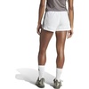 adidas Womens Pacer Training 3-Stripes Woven High-Rise Shorts(White/Black)