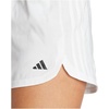 adidas Womens Pacer Training 3-Stripes Woven High-Rise Shorts(White/White)