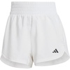 adidas Womens Pacer Training 3-Stripes Woven High-Rise Shorts(White/White)