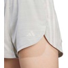 adidas Womens Pacer Training 3-Stripes Woven High-Rise Shorts(Wonder Alumina Mel/Wonder Alumina)