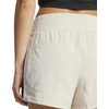 adidas Womens Pacer Training 3-Stripes Woven High-Rise Shorts(Wonder Alumina/White)