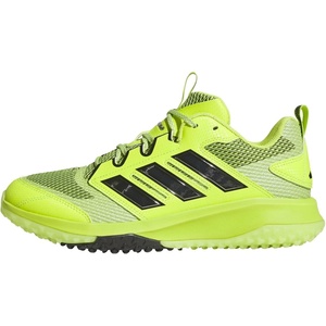 adidas Mens Adizero Impact Turf Trainer Training Sneakers Shoes – White(Solar Slime/Silver Metallic/Black)