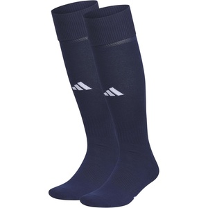 adidas Rivalry Over-the-Calf Soccer Socks 2 Pairs | Unisex, 2-Pack, Cushioned Impact Zones, Arch & Ankle Support, Secure Compression, Over-The-Calf Fit, Game & Practice Ready(Team Navy Blue 2/White/2)