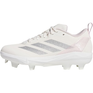 adidas Women’s Adizero Instict TPU 2.0 Softball Cleats(Chalk White/Silver Metallic/Clear Pink)