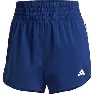 adidas Womens Pacer Training 3-Stripes Woven High-Rise Shorts(Dark Blue/White)