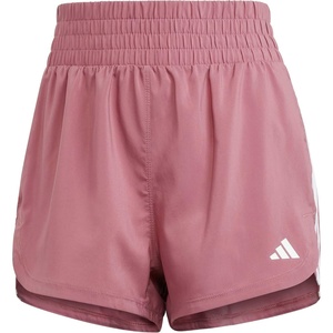 adidas Womens Pacer Training 3-Stripes Woven High-Rise Shorts(Preloved Crimson/White)