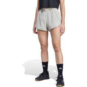 adidas Womens Pacer Training 3-Stripes Woven High-Rise Shorts(Wonder Alumina Mel/Wonder Alumina)