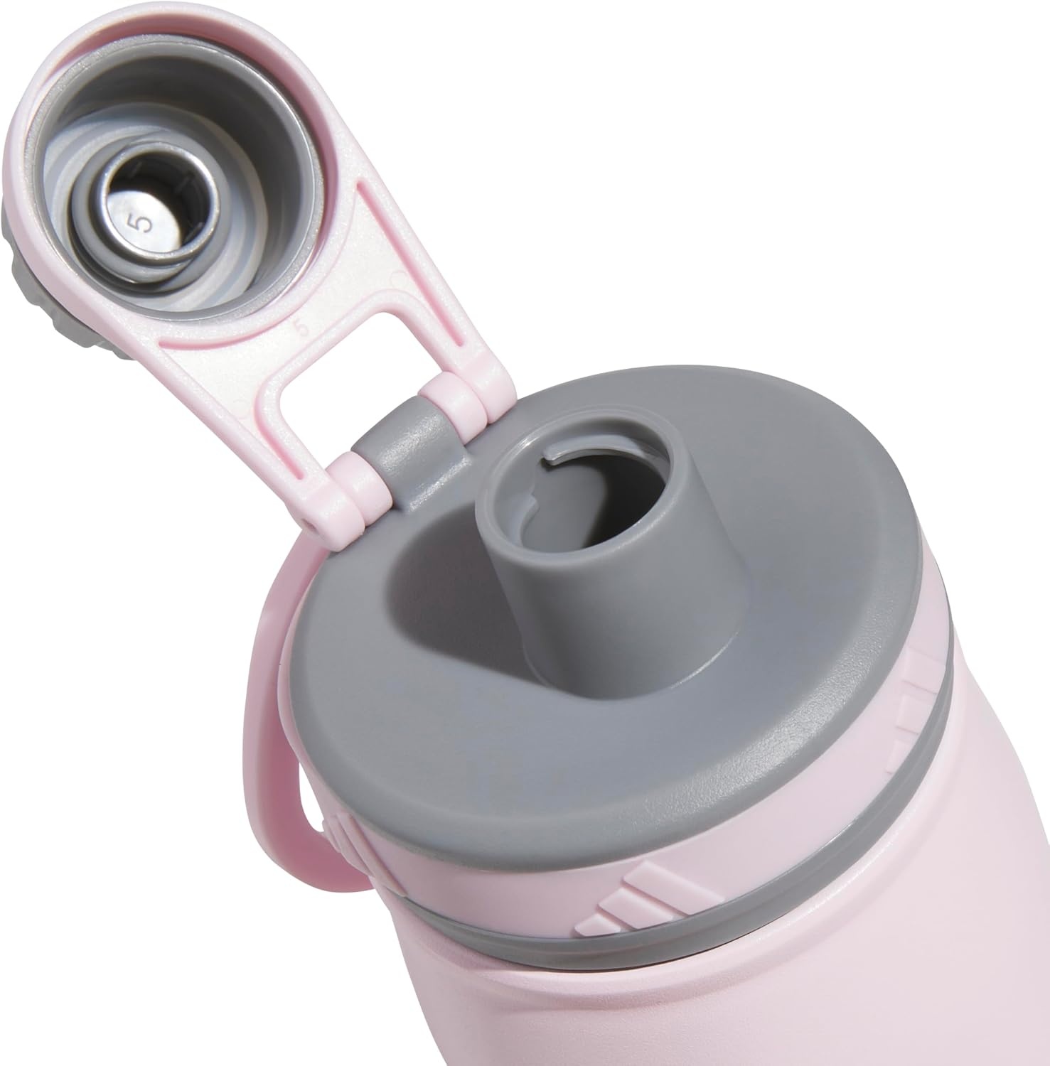 image:imageadidas Metal Water Bottle 600 mL DoubleWall Insulated LeakResistant Lid BPAFree Durable Workouts amp Daily UseClear PinkGreyPink FusionM
