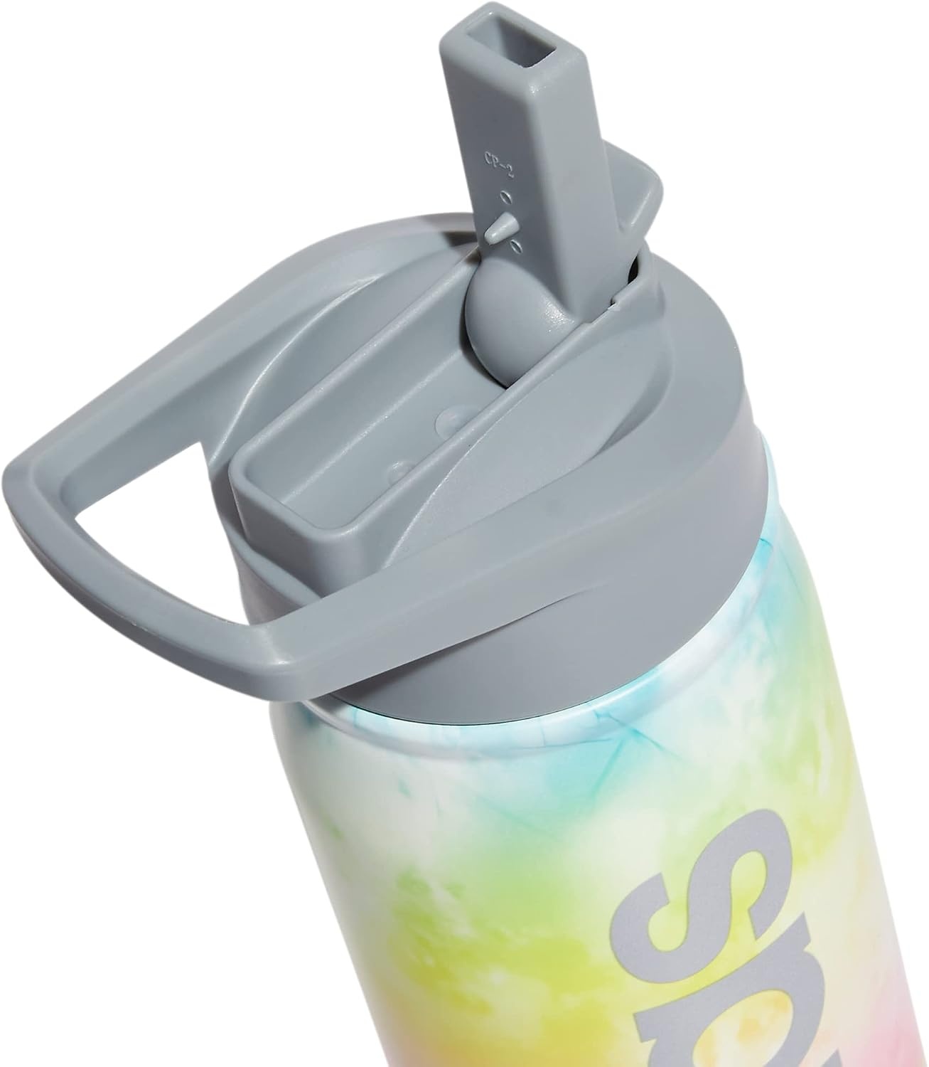 image:imageadidas Straw Lid Metal Water Bottle 600 mL DoubleWall Insulated LeakResistant Lid Stays Cold 24 Hours EasyUse Straw Top SwapFriendly Lid Workouts amp Daily UseStone Wash RainbowGrey