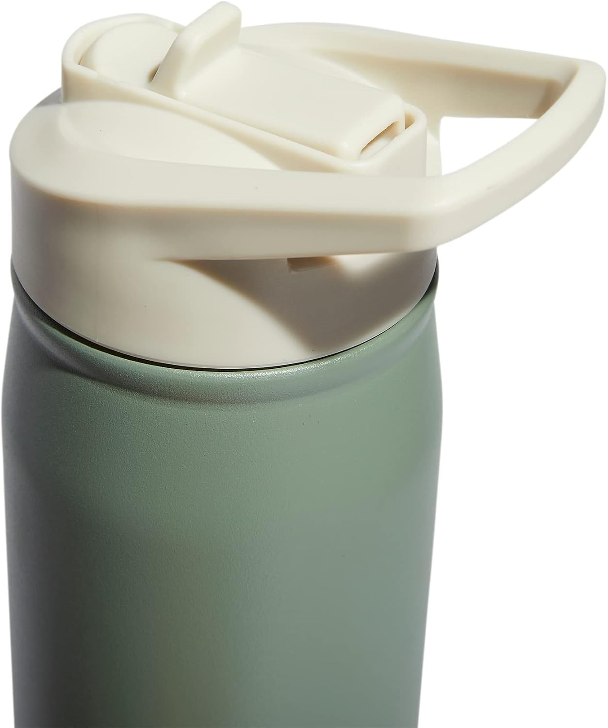 image:imageadidas Straw Lid Metal Water Bottle 600 mL DoubleWall Insulated LeakResistant Lid Stays Cold 24 Hours EasyUse Straw Top SwapFriendly Lid Workouts amp Daily UseSilver GreenAlumina Beige