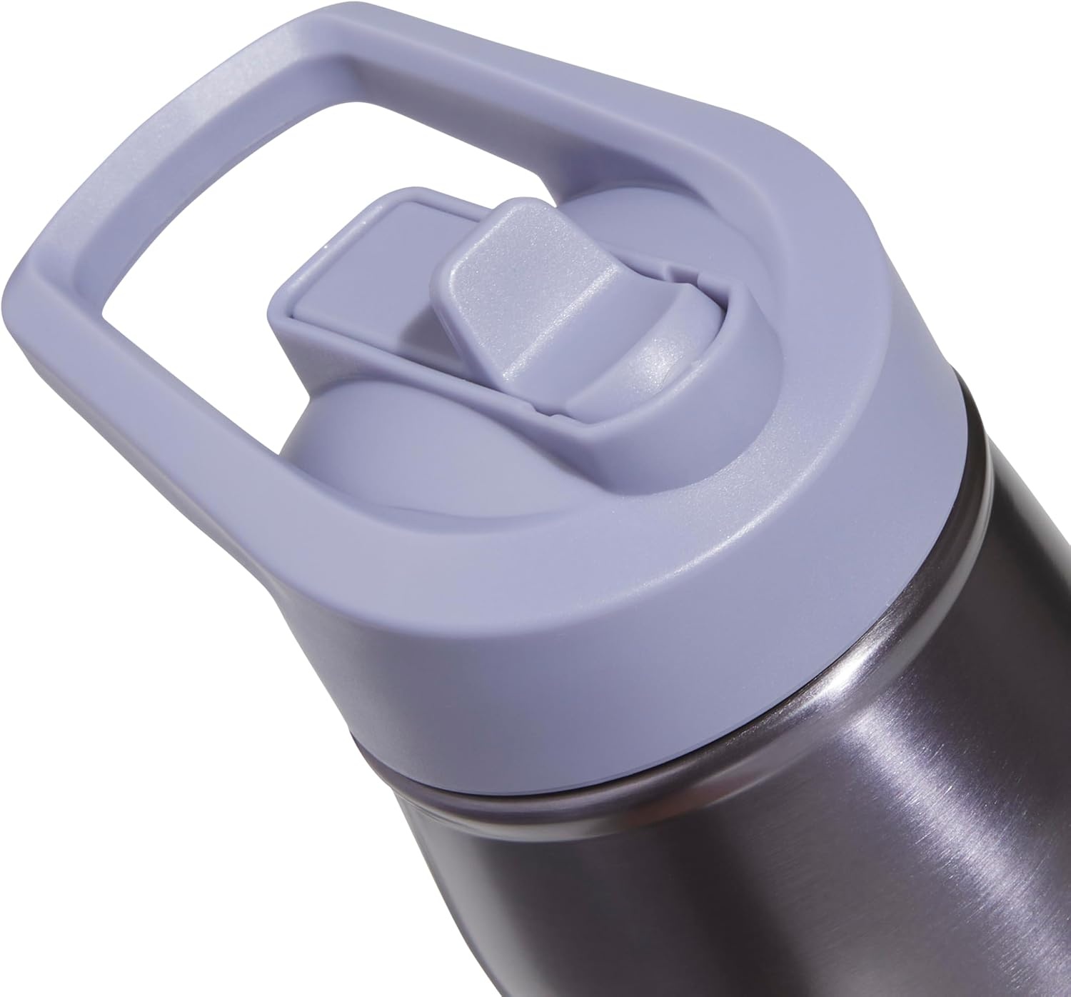 image:imageadidas Straw Lid Metal Water Bottle 600 mL DoubleWall Insulated LeakResistant Lid Stays Cold 24 Hours EasyUse Straw Top SwapFriendly Lid Workouts amp Daily UsePreloved VioletSilver Violet PurpleM