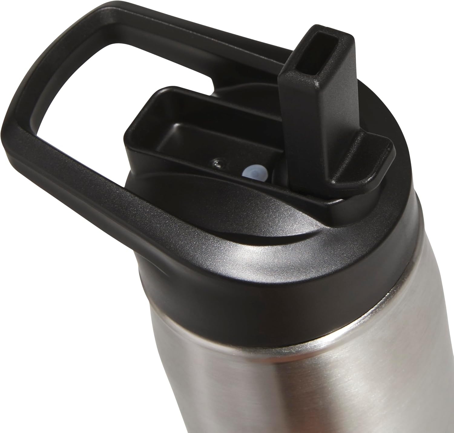 image:imageadidas Straw Lid Metal Water Bottle 600 mL DoubleWall Insulated LeakResistant Lid Stays Cold 24 Hours EasyUse Straw Top SwapFriendly Lid Workouts amp Daily UseStainless SteelBlackM
