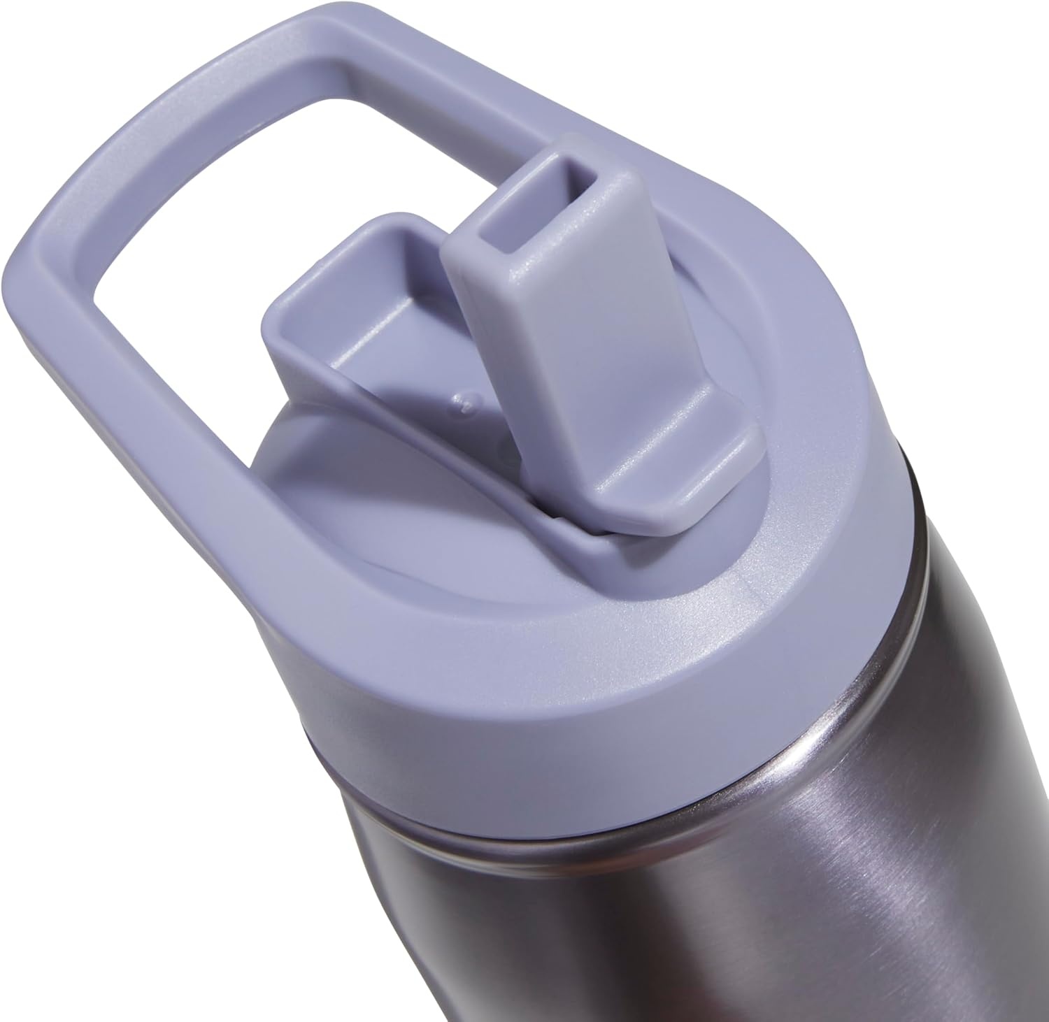 image:imageadidas Straw Lid Metal Water Bottle 600 mL DoubleWall Insulated LeakResistant Lid Stays Cold 24 Hours EasyUse Straw Top SwapFriendly Lid Workouts amp Daily UsePreloved VioletSilver Violet PurpleM