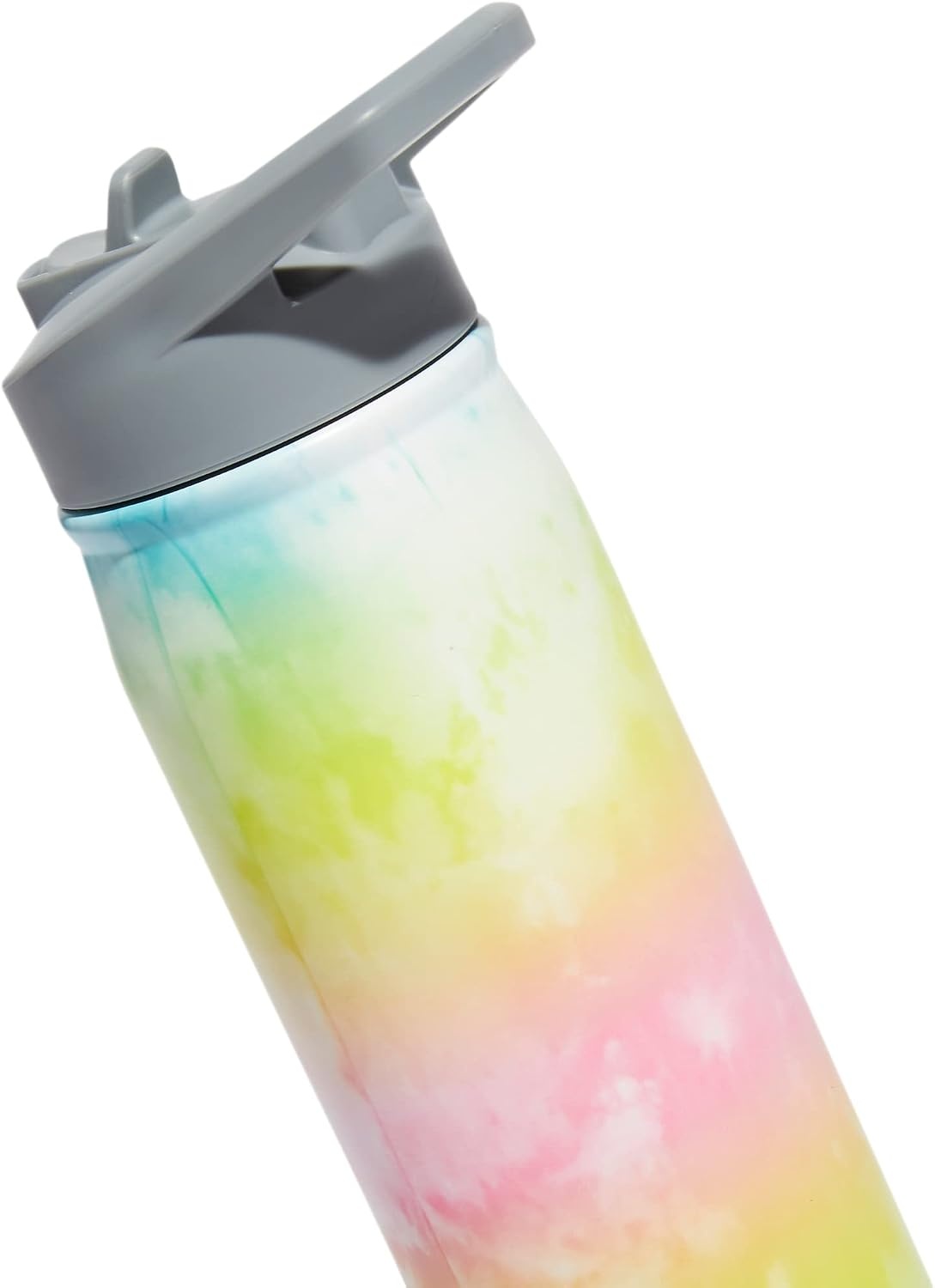 image:imageadidas Straw Lid Metal Water Bottle 600 mL DoubleWall Insulated LeakResistant Lid Stays Cold 24 Hours EasyUse Straw Top SwapFriendly Lid Workouts amp Daily UseStone Wash RainbowGrey