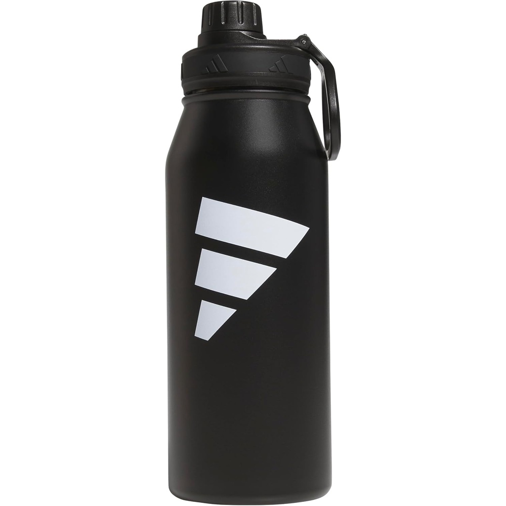 image:imageadidas Metal Water Bottle 1L DoubleWall Insulated LeakResistant Lid Stays Cold 24 Hours Stays Hot 12 Hours SwapFriendly Lid Workouts amp Daily UseBlackWhiteL
