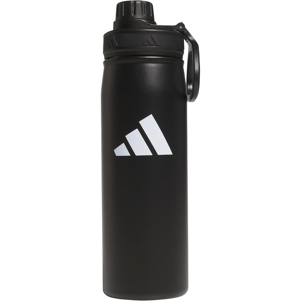 image:imageadidas Metal Water Bottle 600 mL  DoubleWall Insulated LeakResistant Lid BPAFree Durable Workouts amp Daily UseBlackWhiteM