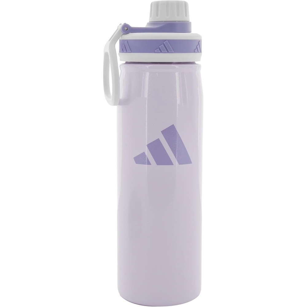image:imageadidas Metal Water Bottle 600 mL  DoubleWall Insulated LeakResistant Lid BPAFree Durable Workouts amp Daily UseFrozen PurpleSilver Violet PurpleM