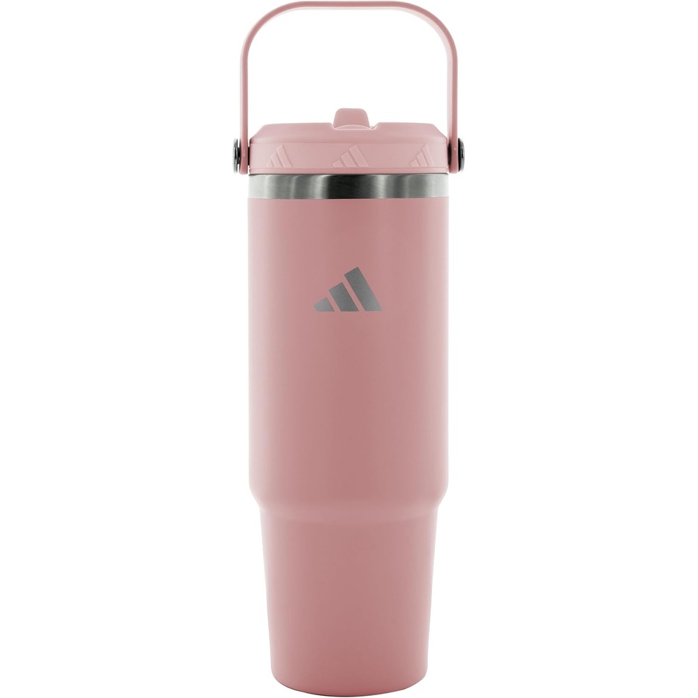 image:imageadidas Stainless Steel Tumbler 30 oz 900 mL Handle amp Straw LidDual Lilac PurpleDistilled Pink