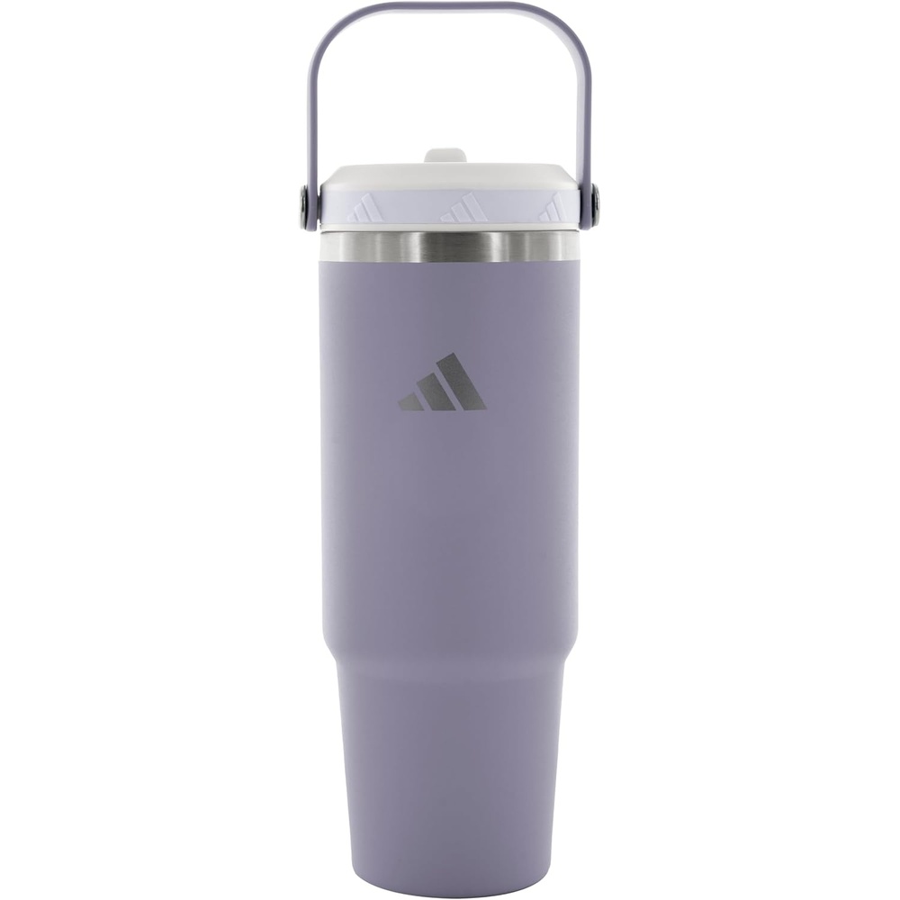 image:imageadidas Stainless Steel Tumbler 30 oz 900 mL Handle amp Straw LidSilver Violet PurpleFrozen Purple