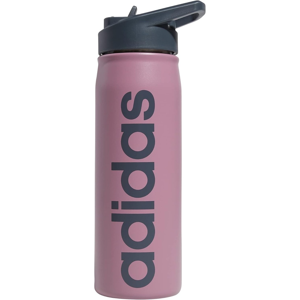 image:imageadidas Straw Lid Metal Water Bottle 600 mL  DoubleWall Insulated LeakResistant Lid Stays Cold 24 Hours EasyUse Straw Top SwapFriendly Lid Workouts amp Daily UseWonder Orchid PurpleOnix Grey