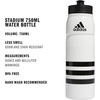 adidas 750 ML (28 oz) Stadium Refillable Plastic Sport Water Bottle(White/Black)