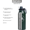 adidas Metal Water Bottle 1L | Double-Wall Insulated, Leak-Resistant Lid, Stays Cold 24 Hours, Stays Hot 12 Hours, Swap-Friendly Lid, Workouts & Daily Use(Green Oxide/Onix Grey/Silver Metallic)