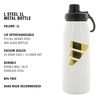 adidas Metal Water Bottle 1L | Double-Wall Insulated, Leak-Resistant Lid, Stays Cold 24 Hours, Stays Hot 12 Hours, Swap-Friendly Lid, Workouts & Daily Use(White/Gold Metallic/Black/L)