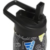 adidas Straw Lid Metal Water Bottle 600 mL | Double-Wall Insulated, Leak-Resistant Lid, Stays Cold 24 Hours, Easy-Use Straw Top, Swap-Friendly Lid, Workouts & Daily Use(Adi Comp Black/Black/White)