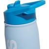 adidas Straw Lid Metal Water Bottle 600 mL | Double-Wall Insulated, Leak-Resistant Lid, Stays Cold 24 Hours, Easy-Use Straw Top, Swap-Friendly Lid, Workouts & Daily Use(Clear Sky Blue/Pulse Blue/White)