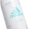 adidas Straw Lid Metal Water Bottle 600 mL | Double-Wall Insulated, Leak-Resistant Lid, Stays Cold 24 Hours, Easy-Use Straw Top, Swap-Friendly Lid, Workouts & Daily Use(Icon Brand Love White/White/Flash Aqua Blue)