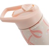 adidas Straw Lid Metal Water Bottle 600 mL | Double-Wall Insulated, Leak-Resistant Lid, Stays Cold 24 Hours, Easy-Use Straw Top, Swap-Friendly Lid, Workouts & Daily Use(Pink Tint/White/Semi Frozen Turbo Pink/M/2)