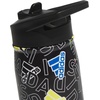 adidas Straw Lid Metal Water Bottle 600 mL | Double-Wall Insulated, Leak-Resistant Lid, Stays Cold 24 Hours, Easy-Use Straw Top, Swap-Friendly Lid, Workouts & Daily Use(Adi Comp Black/Black/White)