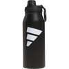 adidas Metal Water Bottle 1L | Double-Wall Insulated, Leak-Resistant Lid, Stays Cold 24 Hours, Stays Hot 12 Hours, Swap-Friendly Lid, Workouts & Daily Use(Black/White/L)